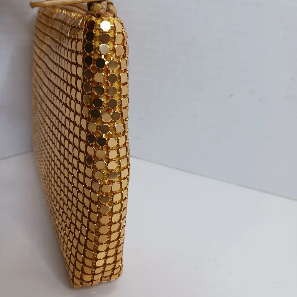 Vintage Glam Gold Mesh Clutch